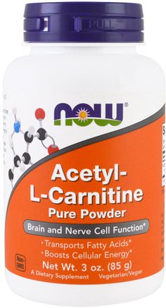 Acetyl-L-Carnitine, 3 oz (85 g) by Now Foods-Kosttillskott, Aminosyror, L Karnitin, Acetyl L Karnitin