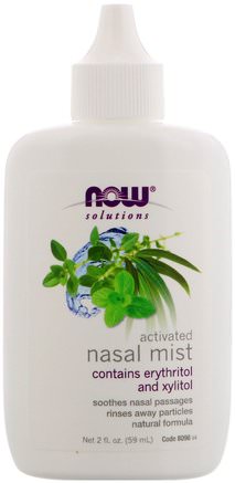 Solutions, Activated Nasal Mist, 2 fl oz (59 ml) by Now Foods-Bad, Skönhet, Oral Tandvård, Xylitol Oral Vård