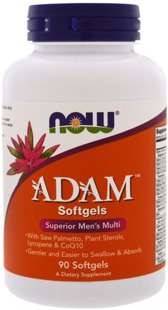 Adam, Superior Mens Multi, 90 Softgels by Now Foods-Vitaminer, Män Multivitaminer