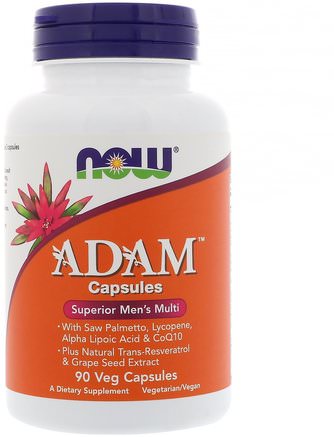 Adam Superior Mens Multi, 90 Veg Capsules by Now Foods-Vitaminer, Män Multivitaminer, Män
