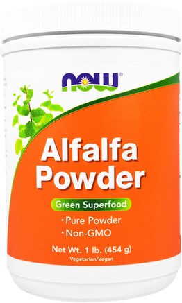 Alfalfa Powder, 1 lb (454 g) by Now Foods-Örter, Alfalfa