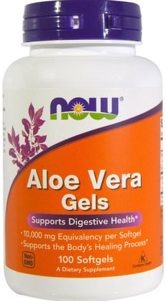 Aloe Vera Gels, 100 Softgels by Now Foods-Kosttillskott, Aloe Vera, Aloe Vera Caps Kapslar