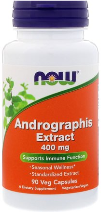Andrographis Extract, 400 mg, 90 Veg Capsules by Now Foods-Kosttillskott, Antibiotika, Andrografier