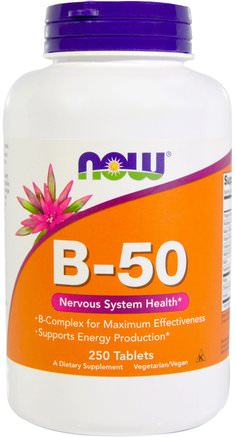 B-50, 250 Tablets by Now Foods-Vitaminer, Vitamin B