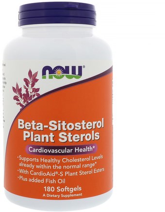 Beta-Sitosterol Plant Sterols, 180 Softgels by Now Foods-Kosttillskott, Beta Sitosterol