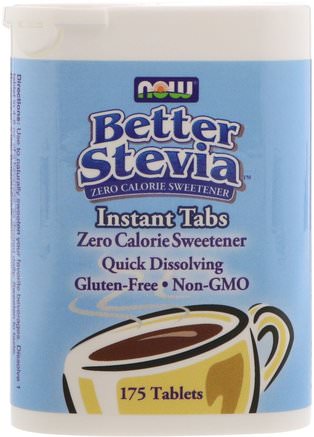 Better Stevia, Instant Tabs, 175 Tablets by Now Foods-Mat, Sötningsmedel, Stevia Tabletter, Nu Mat Stevia