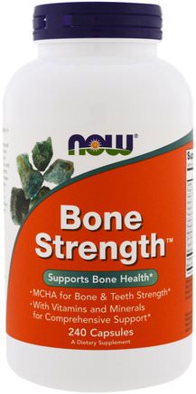 Bone Strength, 240 Capsules by Now Foods-Kosttillskott, Mineraler, Kalcium