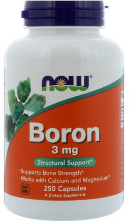 Boron, 3 mg, 250 Capsules by Now Foods-Kosttillskott, Mineraler, Bor