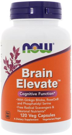 Brain Elevate, 120 Veg Capsules by Now Foods-Hälsa, Uppmärksamhet Underskott Störning, Lägg Till, Adhd, Hjärna