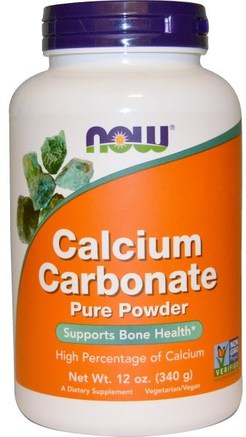 Calcium Carbonate Powder, 12 oz (340 g) by Now Foods-Kosttillskott, Mineraler, Kalciumkarbonat