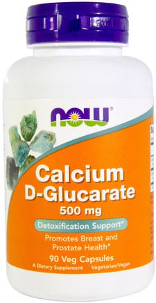 Calcium D-Glucarate, 500 mg, 90 Veggie Caps by Now Foods-Kosttillskott, Mineraler, Kalcium D-Glukarat
