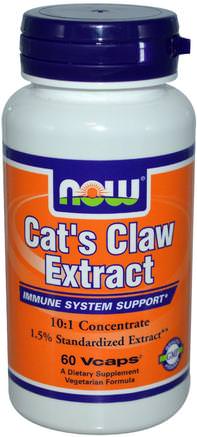 Cats Claw Extract, 60 Veg Capsules by Now Foods-Hälsa, Artrit, Katter Klo (Ua De Gato)