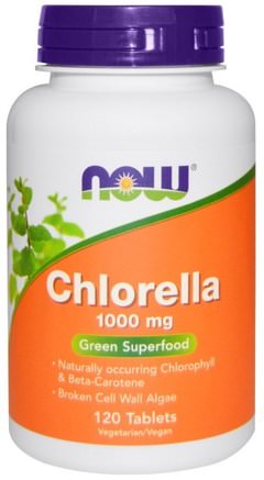 Chlorella, 1000 mg, 120 Tablets by Now Foods-Kosttillskott, Superfoods, Chlorella