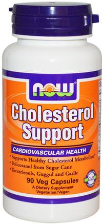 Cholesterol Support, 90 Veg Capsules by Now Foods-Hälsa, Kolesterolstöd, Polikosanol