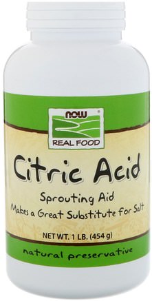 Citric Acid, 1 lb (454 g) by Now Foods-Kosttillskott, Citronsyra