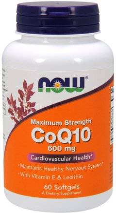 CoQ10, 600 mg, 60 Softgels by Now Foods-Kosttillskott, Koenzym Q10, Coq10 600 Mg