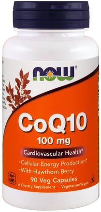 CoQ10, With Hawthorn Berry, 100 mg, 90 Veg Capsules by Now Foods-Kosttillskott, Koenzym Q10, Coq10