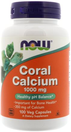 Coral Calcium, 1.000 mg, 100 Veg Capsules by Now Foods-Kosttillskott, Mineraler, Kalcium Och Magnesium, Korallkalcium
