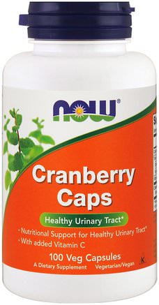 Cranberry Caps, 100 Veg Capsules by Now Foods-Örter, Tranbär, Urinhälsa
