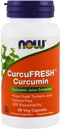 CurcuFresh Curcumin, 60 Veggie Caps by Now Foods-Kosttillskott, Antioxidanter, Curcumin