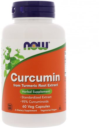 Curcumin, 60 Veg Capsules by Now Foods-Kosttillskott, Antioxidanter, Curcumin
