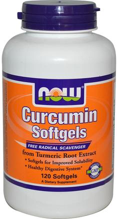 Curcumin Softgels, 120 Softgels by Now Foods-Kosttillskott, Antioxidanter, Curcumin