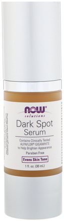 Solutions, Dark Spot Serum, 1 fl oz (30 ml) by Now Foods-Hälsa, Hudserum, Skönhet, Ansiktsvård, Ansiktsvård