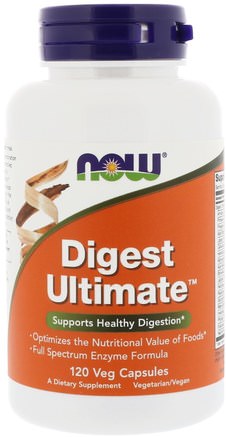 Digest Ultimate, 120 Veg Capsules by Now Foods-Kosttillskott, Enzymer, Matsmältning, Mage