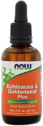 Echinacea & Goldenseal Plus, 2 fl oz (60 ml) by Now Foods-Kosttillskott, Antibiotika, Echinacea Och Goldenseal