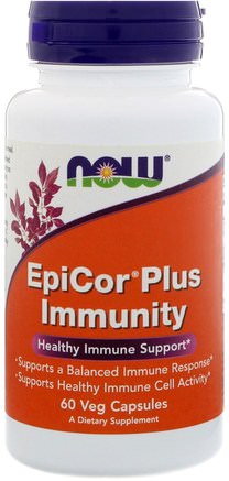 EpiCor Plus Immunity, 60 Veg Capsules by Now Foods-Hälsa, Kall Influensa Och Viral, Epicor, Immunförsvar