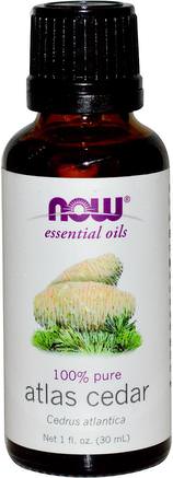 Essential Oils, Atlas Cedar, 1 fl oz (30 ml) by Now Foods-Bad, Skönhet, Aromaterapi Eteriska Oljor, Cederträolja