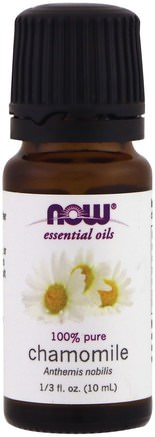 Essential Oils, Chamomile, 1/3 fl oz (10 ml) by Now Foods-Bad, Skönhet, Aromaterapi Eteriska Oljor, Kamilleolja