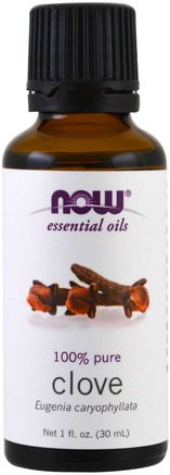 Essential Oils, Clove, 1 fl oz (30 ml) by Now Foods-Bad, Skönhet, Aromterapi Eteriska Oljor, Nötköttolja