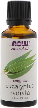 Essential Oils, Eucalyptus Radiata, 1 fl oz. (30 ml) by Now Foods-Bad, Skönhet, Aromaterapi Eteriska Oljor, Eukalyptusolja