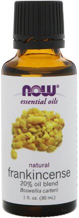 Essential Oils, Frankincense 20% Oil Blend, 1 fl oz (30 ml) by Now Foods-Bad, Skönhet, Aromaterapi Eteriska Oljor, Rökolja Olja