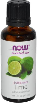 Essential Oils, Lime, 1 fl oz (30 ml) by Now Foods-Bad, Skönhet, Aromaterapi Eteriska Oljor, Lime Olja