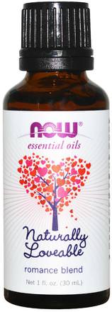 Essential Oils, Naturally Loveable, 1 fl oz (30 ml) by Now Foods-Bad, Skönhet, Aromaterapi Eteriska Oljor