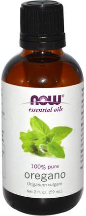Essential Oils, Oregano, 2 fl oz (59 ml) by Now Foods-Kosttillskott, Oreganoolja, Aromaterapi Eteriska Oljor
