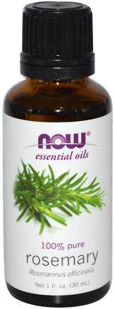 Essential Oils, Rosemary, 1 fl oz (30 ml) by Now Foods-Bad, Skönhet, Aromaterapi Eteriska Oljor, Rosmarinolja