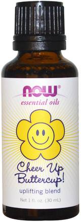Essential Oils, Uplifting Blend, Cheer Up Buttercup!, 1 fl oz (30 ml) by Now Foods-Hälsa, Humör, Bad, Skönhet, Aromaterapi Eteriska Oljor