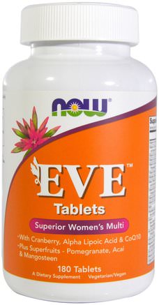 EVE, Superior Womens Multi, 180 Tablets by Now Foods-Vitaminer, Kvinnor Multivitaminer
