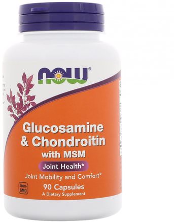 Glucosamine & Chondroitin with MSM, 90 Capsules by Now Foods-Kosttillskott, Glukosamin Kondroitin