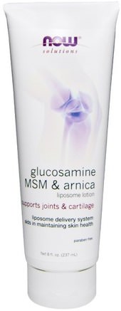 Glucosamine, MSM & Arnica, Liposome Lotion, 8 fl oz (237 ml) by Now Foods-Kosttillskott, Glukosamin Kondroitin