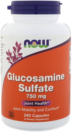 Glucosamine Sulfate, 750 mg, 240 Capsules by Now Foods-Kosttillskott, Glukosamin Kondroitin, Glukosaminsulfat