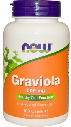 Graviola, 500 mg, 100 Capsules by Now Foods-Örter, Graviola