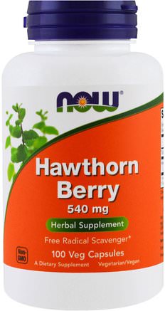 Hawthorn Berry, 540 mg, 100 Capsules by Now Foods-Örter, Hagtorn