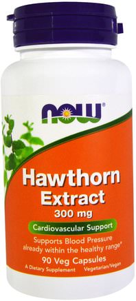 Hawthorn Extract, 300 mg, 90 Veg Capsules by Now Foods-Hälsa, Blodtryck, Örter, Hagtorn