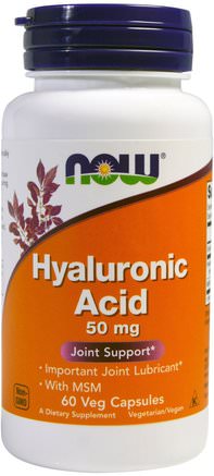 Hyaluronic Acid, 50 mg, 60 Veg Capsules by Now Foods-Hälsa, Kvinnor, Hyaluronsyra, Skönhet, Hyaluronsyra