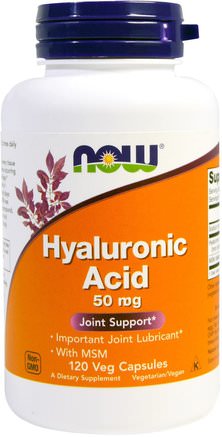 Hyaluronic Acid, 50mg, 120 Veg Capsules by Now Foods-Skönhet, Anti-Åldrande, Hyaluronsyra, Hälsa, Artrit