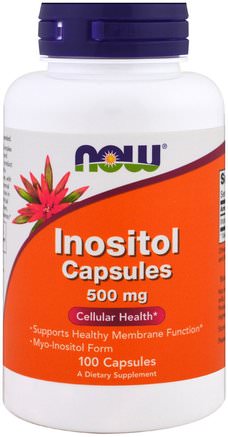 Inositol Capsules, 500 mg, 100 Capsules by Now Foods-Vitaminer, Vitamin B
